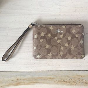 Coach Khaki Multi Wristlet